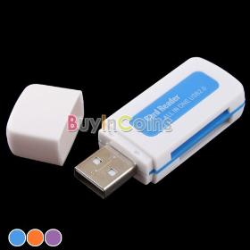 Protable USB 2.0 4 in 1 Memory Multi Card Reader for SD CF T-Flash M2 Card #20535