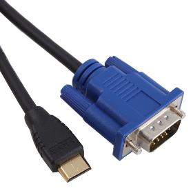 6FT 1.8M Mini HDMI vers VGA HD- 15 broches Male TV HDTV Video Audio Cable Adapter [ 20969 | 01 | 01 ]