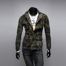 2013 Cool Men's Casual Camouflage Jacket Slim & Fashionable Free Shipping Wholesale MWJ140