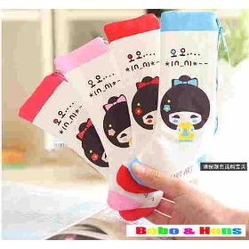 New cute girl socks style fabric Pencil bag / pen case & Cosmetic pouch / Wholesale