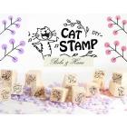 New 12 pcs/set New cute Cat design wooden stamp / Decorative DIY funny work/Wholesale