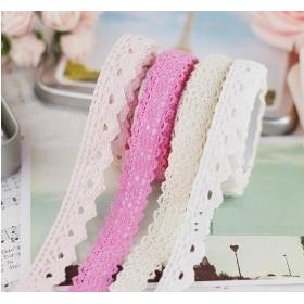 Freeshipping!New Light Colors Fabric Lace Tape/Multifunction/DIY Sticker/Simple Tape/Stationery Adhesive Tape/Gifts/Wholesale