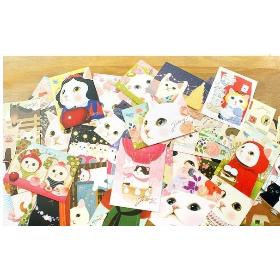 Freeshipping!Wholesale,New Fashion Cute Cartoon Cat Postcard/Birthday Card/Greeting Card/Gift Card/Christmas Card