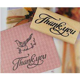 Free Shipping! Thank you series wooden stamp 6*3 cm / Decoration gift funny DIY toy / wholesale