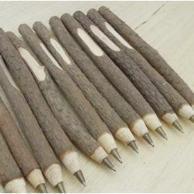 Free shipping/ handmade wooden Environmental ball pen/Lovely Simple twig pen/nice gift/Wholesale