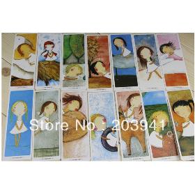 Free Shipping/ NEW hand painted girl paper Bookmark / 30 piece per pack / fashion gift / message card / Wholesale