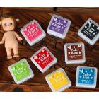 Freeshipping!3.3*3.3cm /8colors Colour Ink pad/Colorful Cartoon Ink pad/Ink stamp pad/Inkpad for DIY funny work/Wholesale