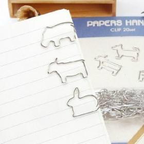 Free Shipping/Cute Metal cartoon animals Paper clip/DIY Multifunction Bookmark/Wholesale