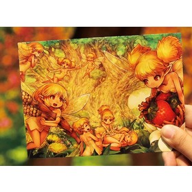 Free shipping/New Cute Forest elves DIY Multifunction greeting card /2 pcs/set