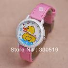 JW357 Cartoon Clock Lovely Yellow Duck Wristwatches Cute Children Clocks Kids Watch 6 Colors Clock
