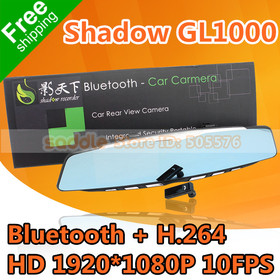 Shadow GL1000 Car Rearview Mirror DVR with 2.7" LCD Bluetooth H.264 HDMI HD 1920*1080P 10FPS G-Sensor Free Shipping
