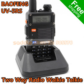 BAOFENG UV-5RS Portable Interphone Two Way Radio VHF136-174MHz UHF400-520MHz Dual Band Dual Display Walkie Talkie Free Headphone