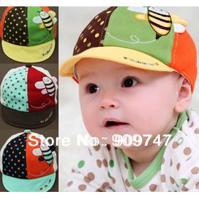 Promotion! 2014 spring new arrival child lovely animal sun hats Peaked cap Visor hats baseball cap lovely Bee Shaped caps