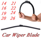 Universal U-type Soft Frameless Bracketless Rubber Car Wiper Blade Windshield Windscreen With all Size for choose