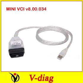 diagnostic cables for toyota MINI VCI TIS Techstream 8.00.034 OBD2 auto tool superior quality best price promotion