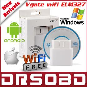 100% Eredeti Vgate iCar WIFI ELM327 OBD Muliscan ELM 327 Android PC iPhone iPad autós diagnosztikai interfész Új-beérkezés május