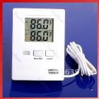 New LCD Digital Indoor And Outdoor Thermometer Temperature Meter White