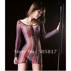 NEW Romantic striped women club wear sexy pole dance wear with G-string Free shipping YH6403