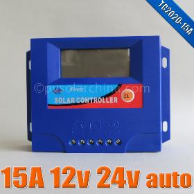 15A 12V 24V LCD display solar Charge Controller,15Amp battery charger regulators solar home power system or street lamp