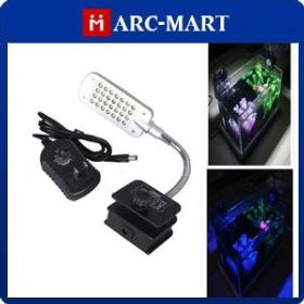 Aquarium Fish Tank 2 Modes Bright Clip Lamp 28 LED 2W White & Blue Light 85-265V with Retail Package 10pcs/lot #HK356