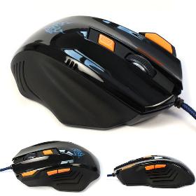 Black Optical 7 Button 7D Wired USB Gaming Game Mouse Mice Laptop PC Computer Free shipping & wholesale