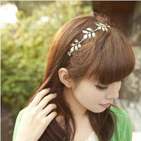 Gold Olive Leaves Leaf Stretchy Hair Head Band Grecian Style Trendy Trending Free shipping & wholesale