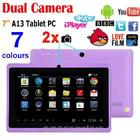 New 7 Colours Q88 7 inch Android 4.1.1 ARM Cortex-A8 WiFi Dual Cameras 512M 4GB Tablet PC + Keyboard Cover Case WDA0806