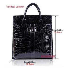 Hot Sale Women Handbag Luxury OL Lady Crocodile Pattern Hobo Tote Shoulder Bag Black & Red WB271