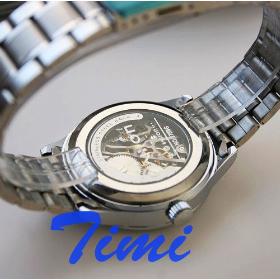 velkoobchod Wilon Pánské Nerezová ocel Mechanické hodinky Skeleton tříska freeship
