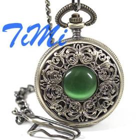  Style Jade like Deco  Pocket Watch New