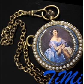  Style Jade like Deco  Pocket Watch New