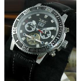 2010 SWISS Mens Date AUTO Mechanical Leather Watches Chrono freeship