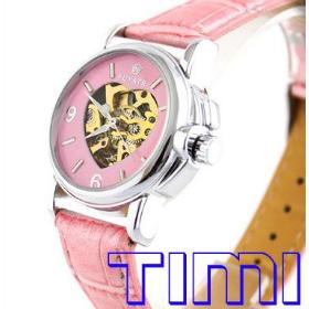 wholesale NEW Womens Pink AUTO Wrist Watch Automatic Heart Style