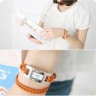 Wholesale fashion Braided Leather Cord bracelet Lady wrist watch.Hot~Free shipping.