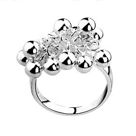 Wholesale Silver plated Grape ring.fashion jewelry.women's ring.super price.Free shipping.Wholesale jewelry.