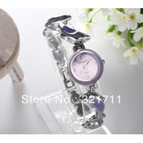 Free Shipping Women Lady's nobler Fashion round Dial blue dolphin shape Bracelet Watch Time Quartz