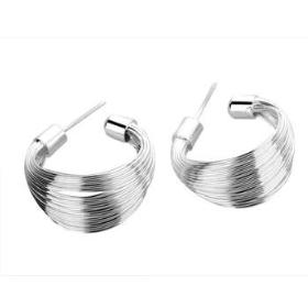 Free shipping wholesale silver plated copper Nice design earring.TOP quality.Minimum order=10USD(Mix order)