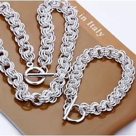 Free shipping silver plated copper Men jewelry set.Lowest price.Best quality.