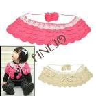 5pcs/lot New Warm Cute Girls Kids Children Scarf Hook Flower Shawl Wool Knitting Pink, Beige free shipping 7922