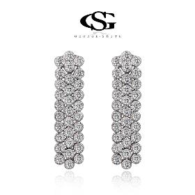 G&S Valentine's day Gift swiss CZ Platinum plating silver fashion/luxury earrings arrow heart cuting drop Earrings1020022960