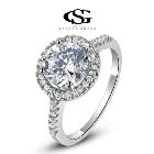 ROXI Christmas Delicate Zircon Man-made Fashion Platinum Plated Elegance RING for Wedding 0.8*0.9 cm101052