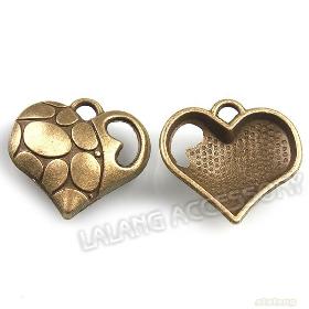 High Quality ! 180pcs Antique Bronze Plated Zinc Alloy Love Heart Charms & Pendants Jewelry Findings 16*18*4mm141519