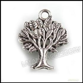 Wholesale Tibetan Silver Charms Alloy Tree Shape 21x17x2mm Fit Jewelry Making 120pcs/lot 141541