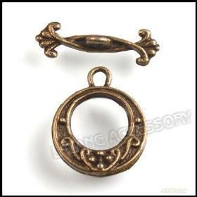 90sets/lot Wholesale Brass Toggle Hook Clasps Jewelry Findings 20x15x2mm 160630