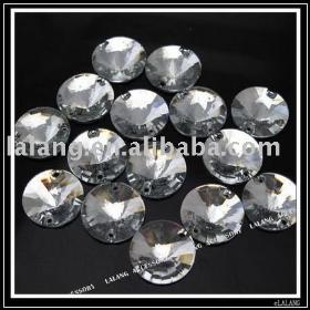 225pcs/lot White Round Acrylic Epoxy Resin Rhinestone Bead For Apparel Decoration 16mm 24037