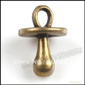 210pcs/lot Fashion Jewelry Pendants Nipple Charms Pendant Antique Bronze Bracelet's Alloy Pendant 13x9x9mm 140576