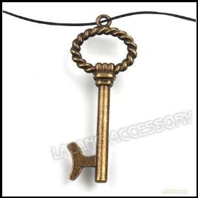 60pcs/lot Wholesale Antique Bronze Metal Key Charms 55x21x5mm Fit Jewelry Making 141202