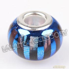 New Striped Style Beads 75pcs/lot Smooth Plated UV Round Resin European Charms Beads Fit Jewelry DIY Free Shipping 152755