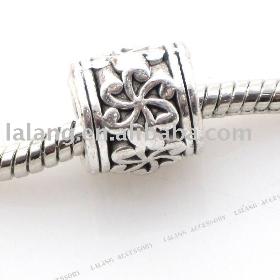 90pcs/lot Charms Beads Flower Plated Silver Fit Jewelry Making 10x9x10mm 150244