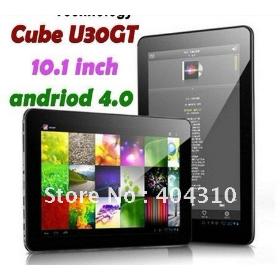 Darmowa wysyłka 10.1 " Cube U30GT Rockchip 3066 Android Tablet 4.0 16GB 1GB 10 pkt IPS pojemnościowy ekran Bluetooth Dual Camera